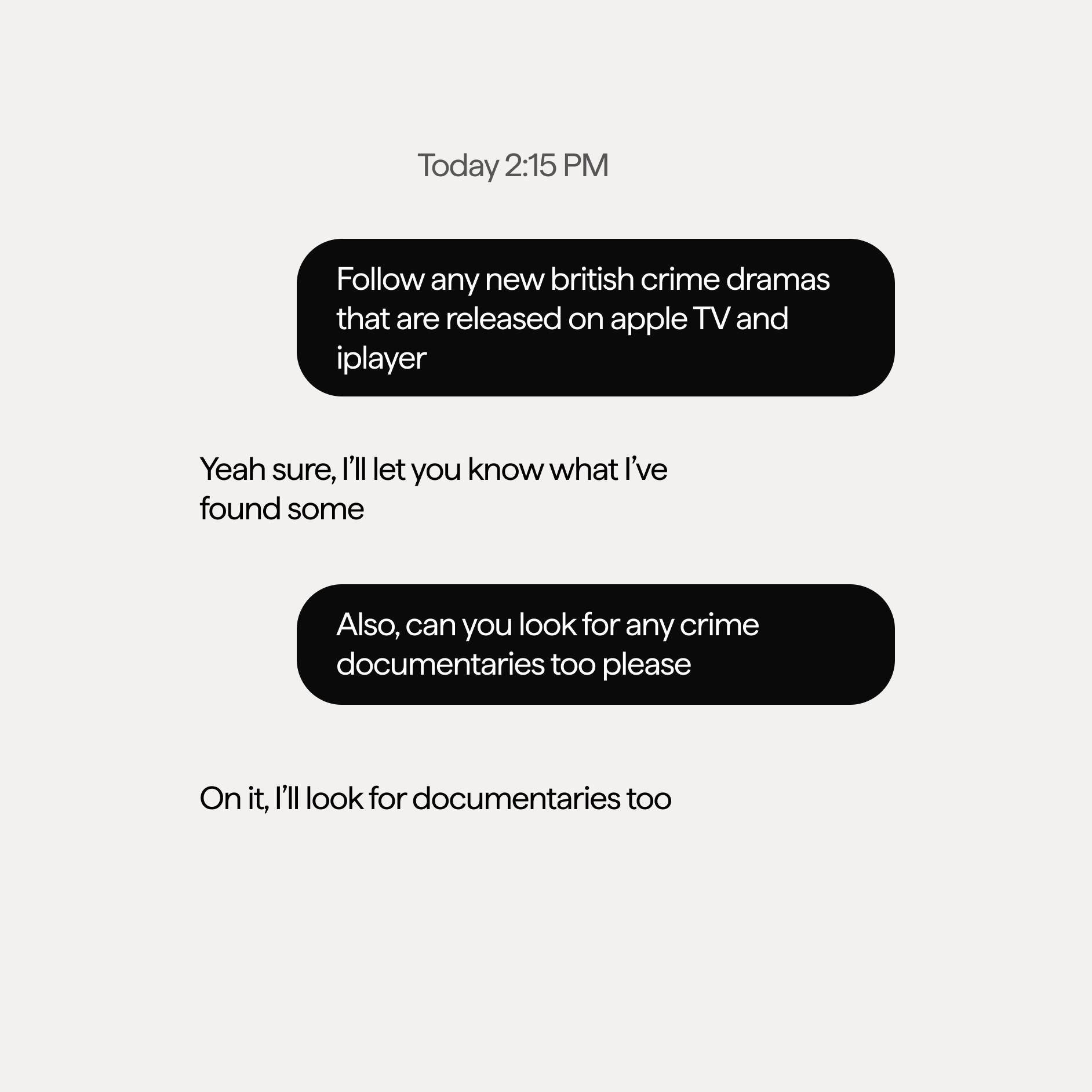 Messages on the shows feed